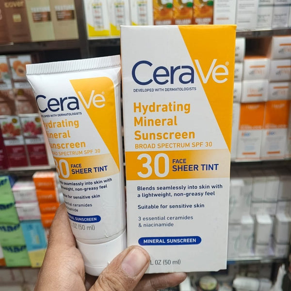 CeraVe Hydrating Mineral Sunscreen SPF 30 (Sheer Tint) – 50ml